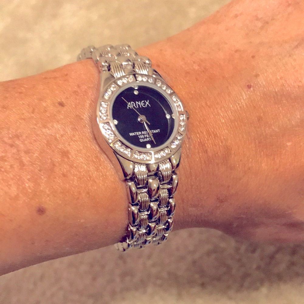 Silver Arnex Wristwatch by Lucien Piccard